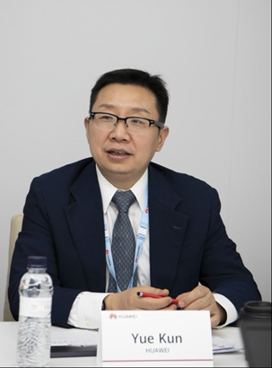 Yue Kun, CTO of Smart Road, Waterway, and Port BU of Huawei, discussed 5G+L4 smart transportation at Transportation Roundtable during MWC 2023