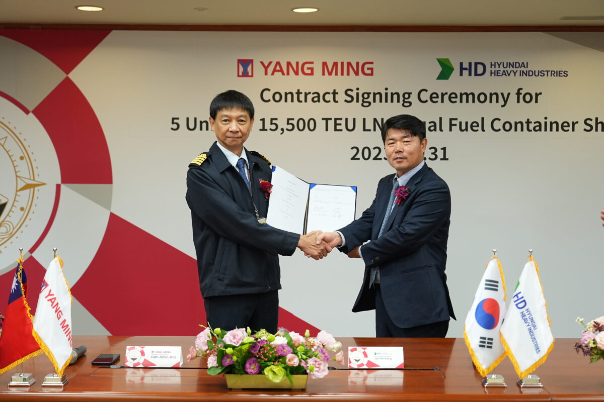 Yang Ming, Hyundai Heavy Industries sign off new LNG order