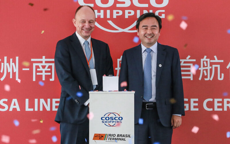 ICTSI Rio Brazil Terminal inaugurates COSCO ESE2 service